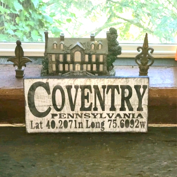 COVENTRY, PA RUSTIC WOOD TOWN SIGN - Picture 1 of 4